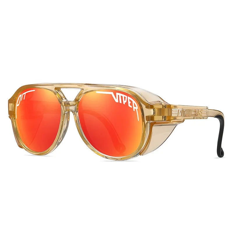 Adult PIT VIPER Steampunk Sunglasses Men Women Steam Punk Eyewear Vintage Baseball Softball Sun Glasses UV400 Retro Goggles